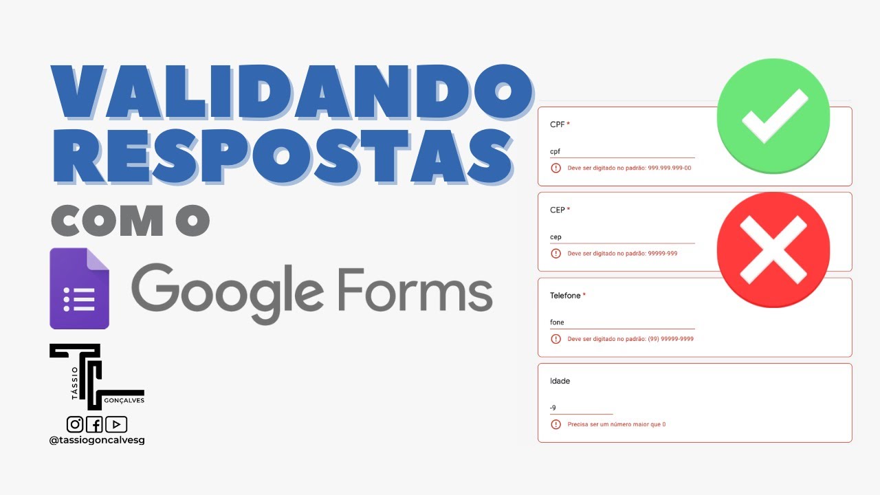 Como Validar Respostas no Google Formulários - Números, Textos, E-mail e Expressões Regulares