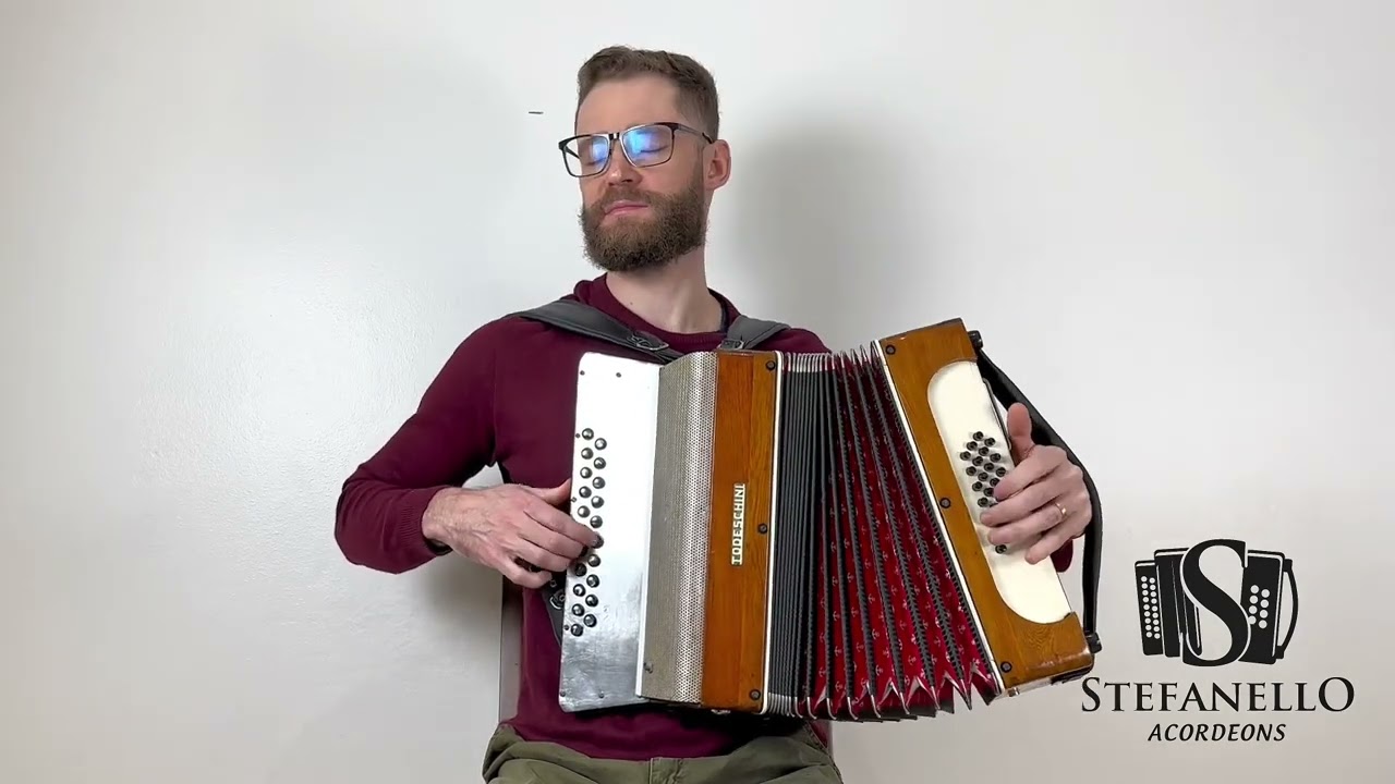 Acordeon Todeschini 24 baixos Mí bemol e Lá bemol (Gaita Ponto, Gaita de botão)