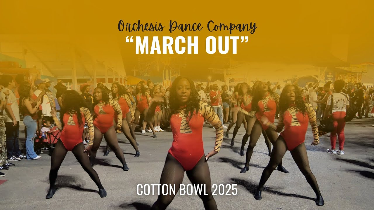 Orchesis Dance Company | Cotton Bowl 2025 March-Out 💛🖤❤️