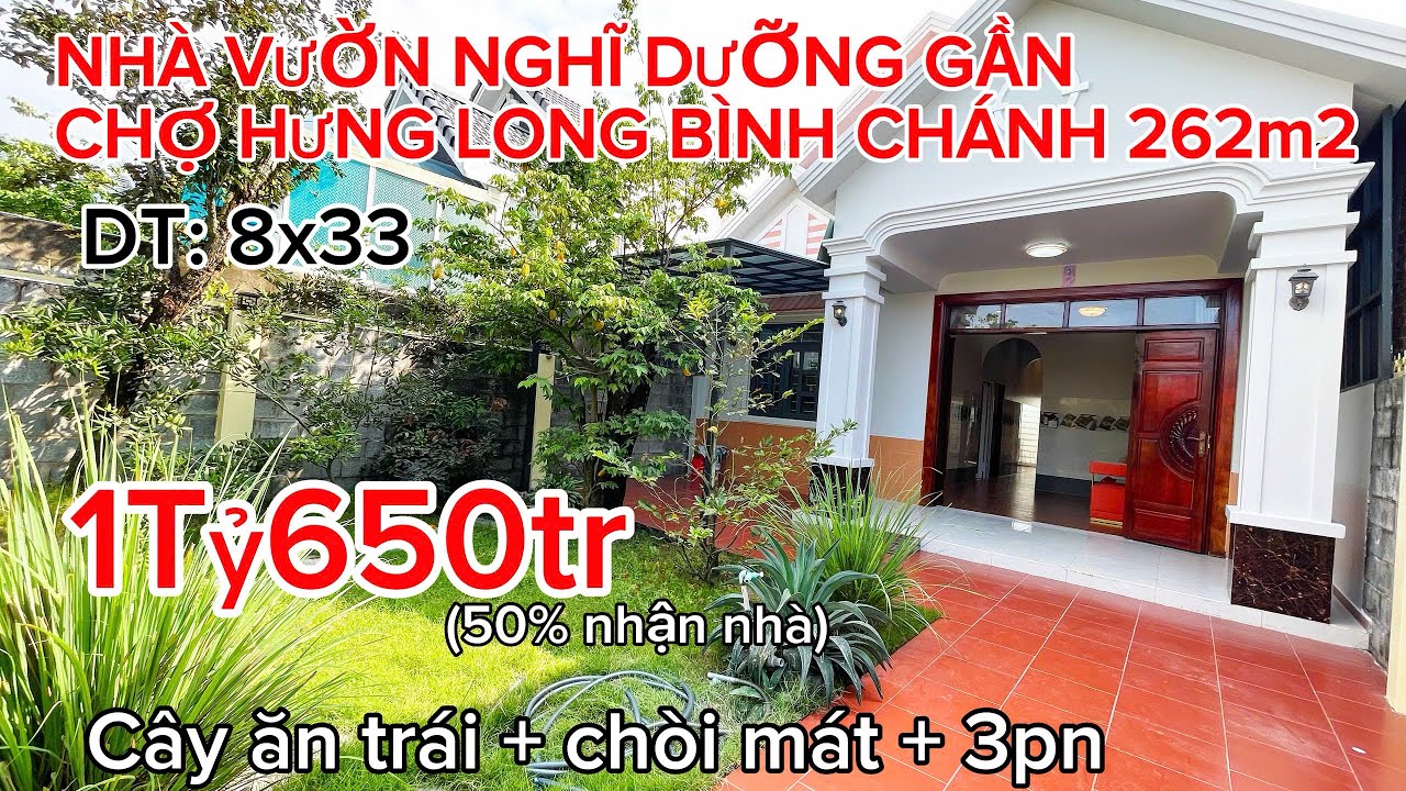 Tập 097 : Hiếm! Nhà Vườn 8x33 Bình Chánh – Cây Ăn Trái, Chòi Mát