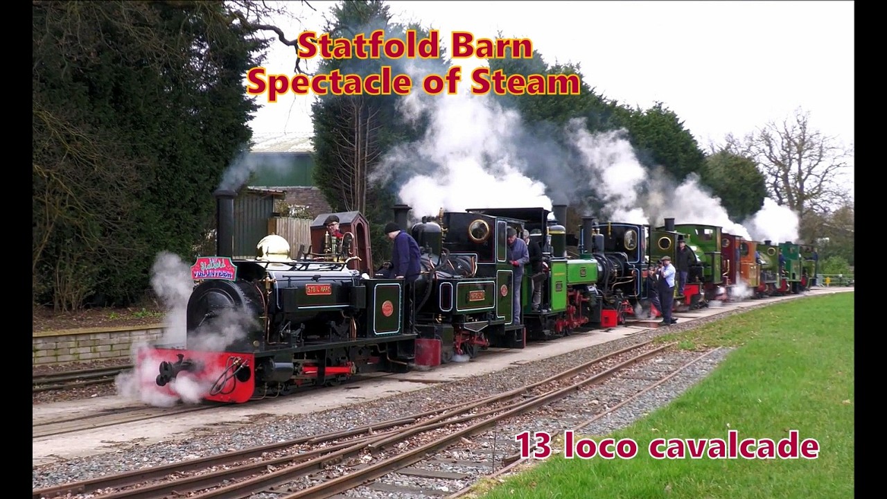 Statfold Barn, Spectacle of Steam, part 2 ! GRAND cavalcade and 'Carol Ann' derails. 7th March 2026