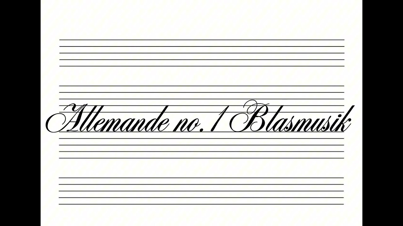 Allemande no.1 Blasmusik -Liv