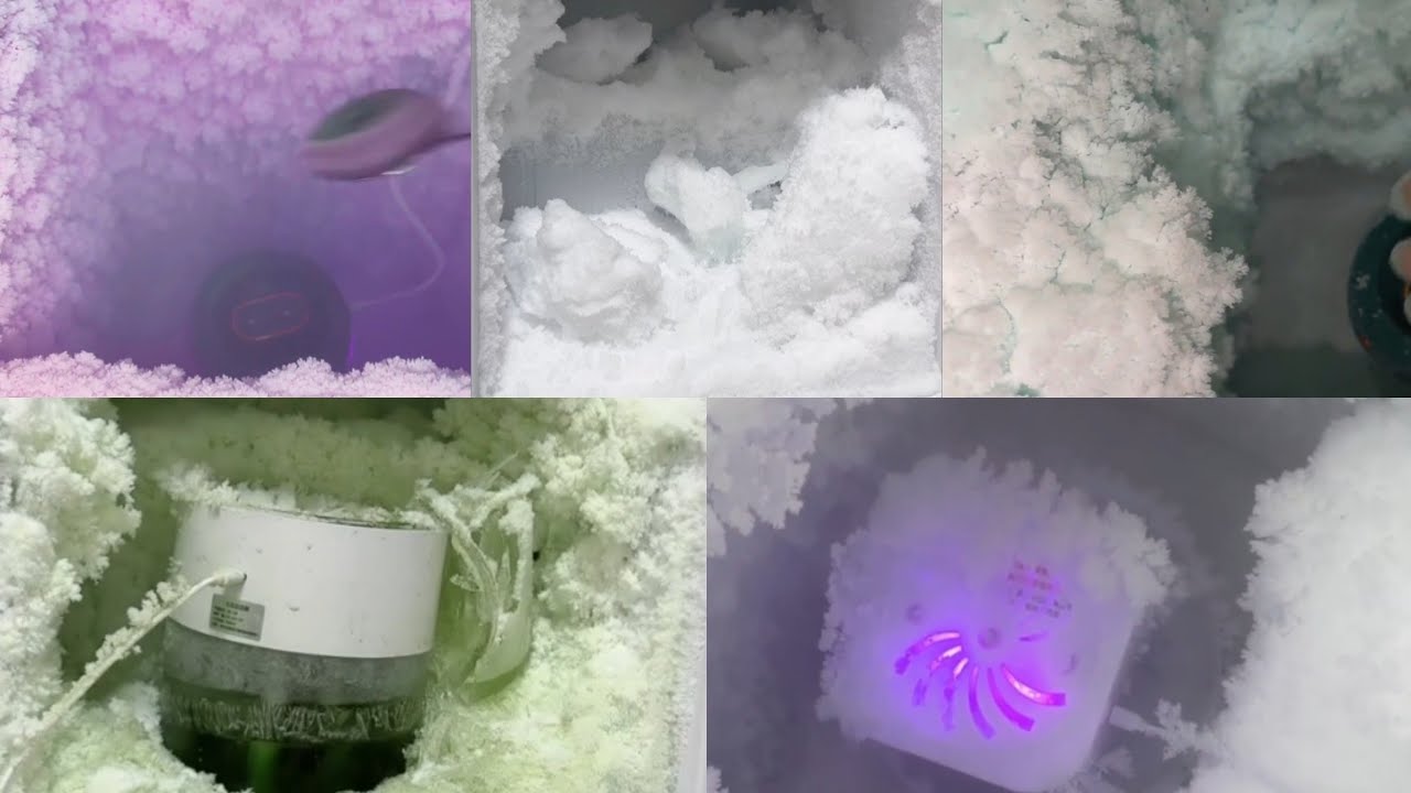 ASMR FREEZER FROST ICE EATING