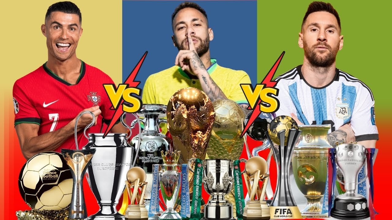 Messi Vs Ronaldo Vs Neymar : All Trophies And Awards Comparison