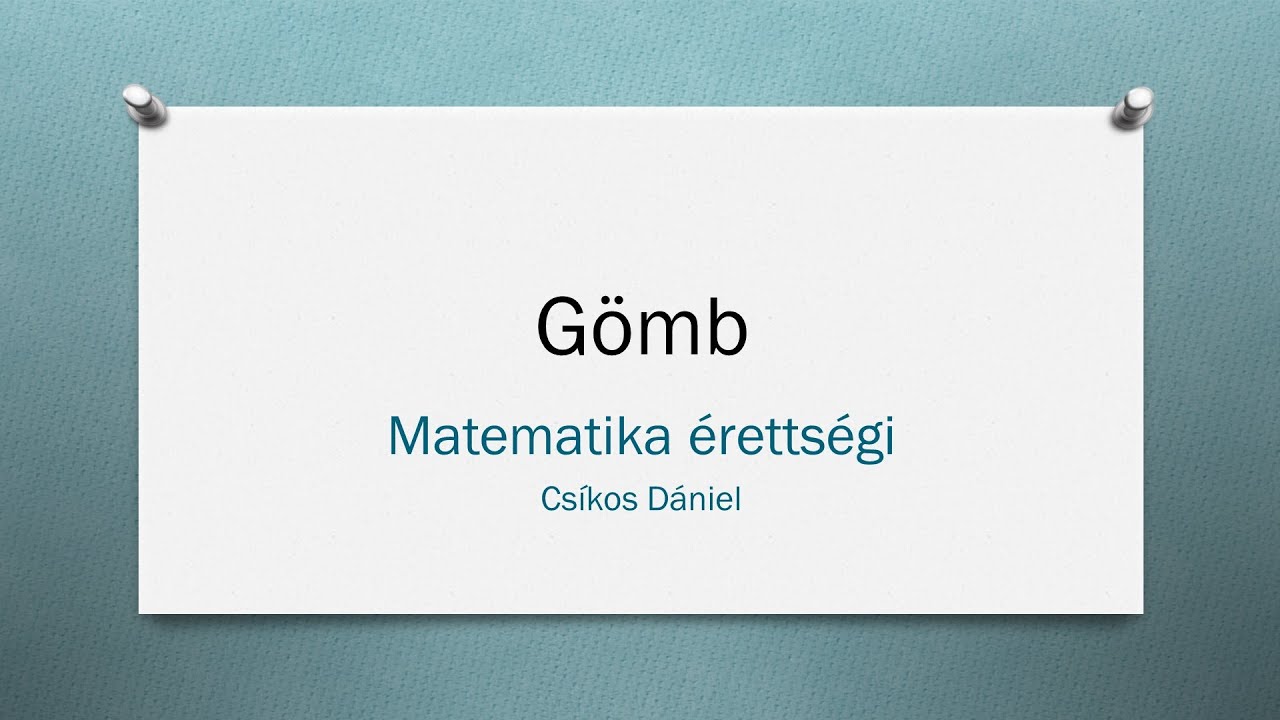 T&eacute;rgeometria - G&ouml;mb