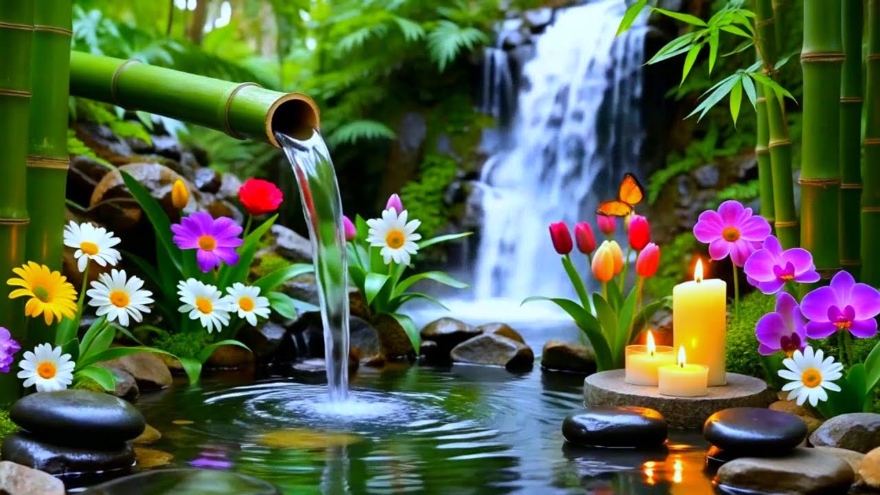 Calm Piano Serenity & Flowing Water Sounds | Music for Deep Sleep, Meditation, Spa & Focus