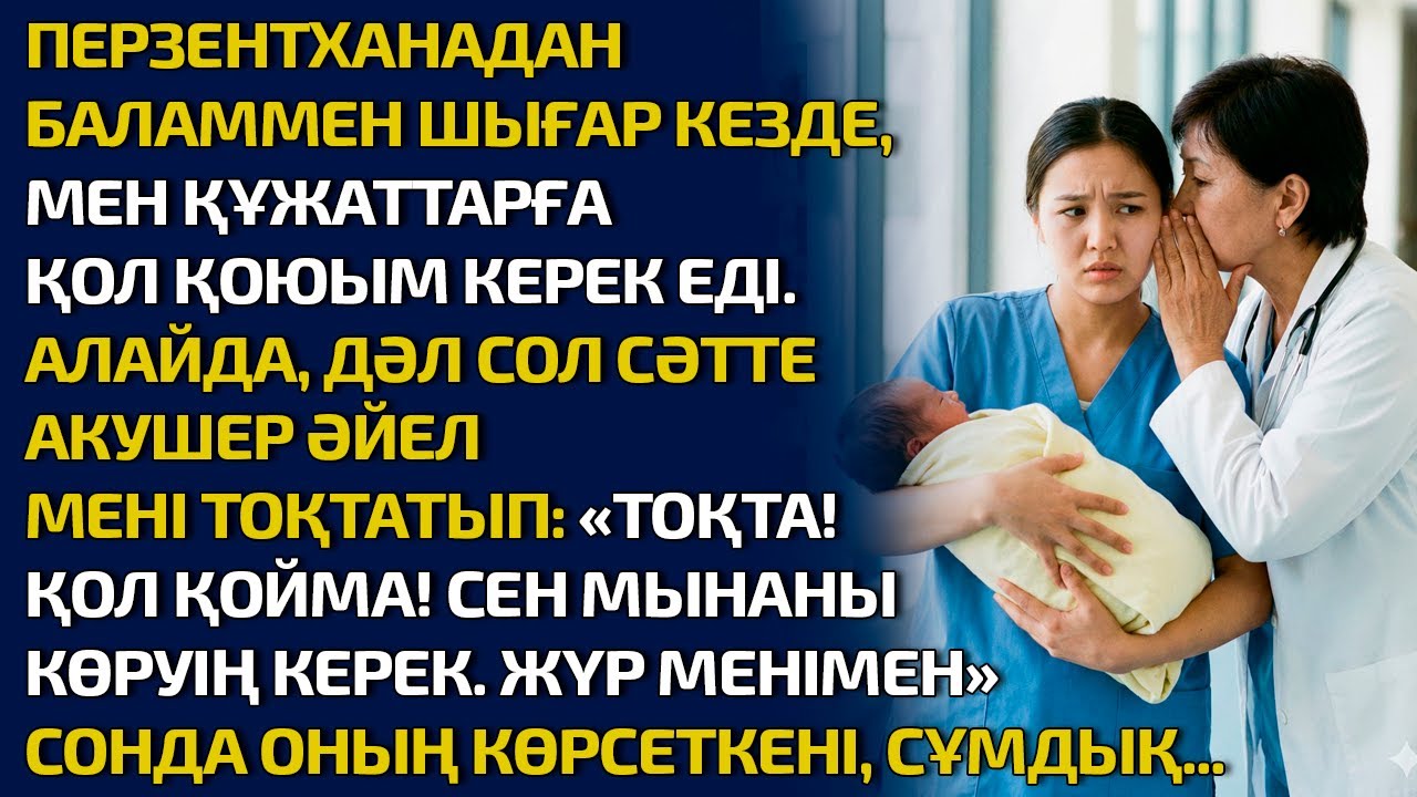 ПЕРЗЕНТХАНАДАН БАЛАММЕН ШЫҒАР КЕЗДЕ ҚҰЖАТТАРҒА ҚОЛ ҚОЮ КЕРЕК ЕДІ. АЛАЙДА ДӘЛ СОЛ СӘТТЕ АКУШЕР ӘЙЕЛ