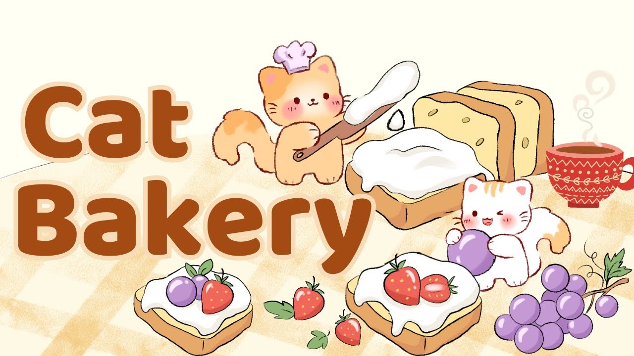 Cat Bakery Lofi 🍞🥐1 Hour Cafe Song ☕Stream cafe☀️cute & relaxing music 🔆 Make Your Day Better