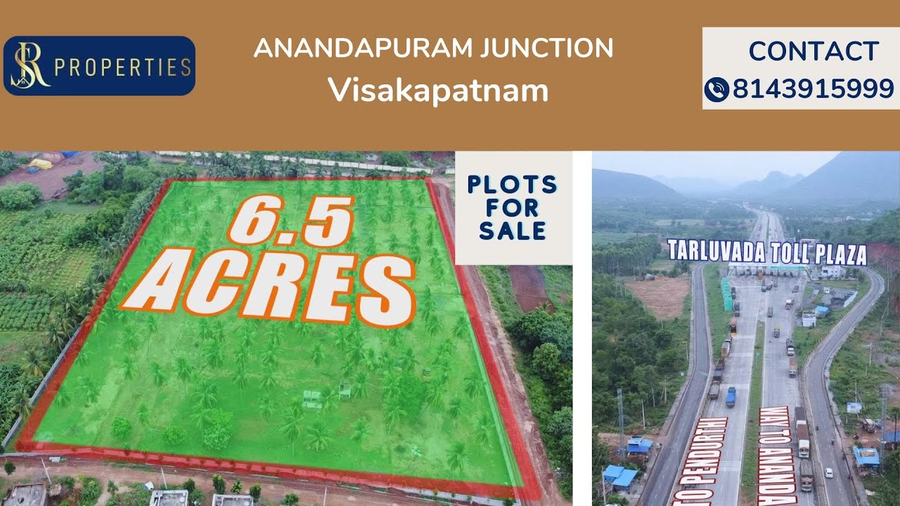 Near IIM and Anandapuram  Junction| 6.5 ACRES |  NATURE HEAVEN PLOTS FOR SALE |  CONTACT: 8143915999