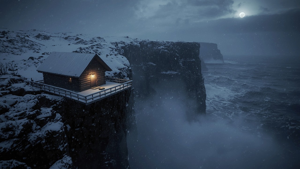 Instant Sleep with Blizzard Snow & Wind Sounds ┇ Peaceful Winter Night