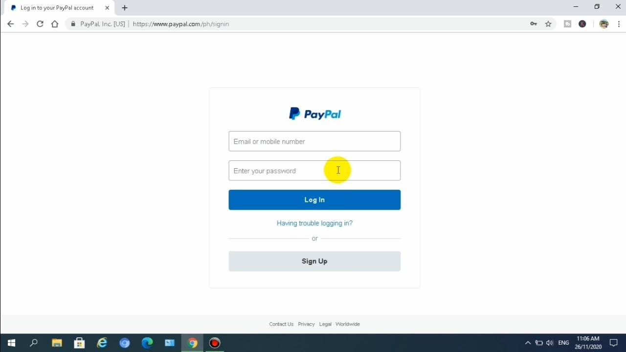 How to Login Paypal Account Using PC