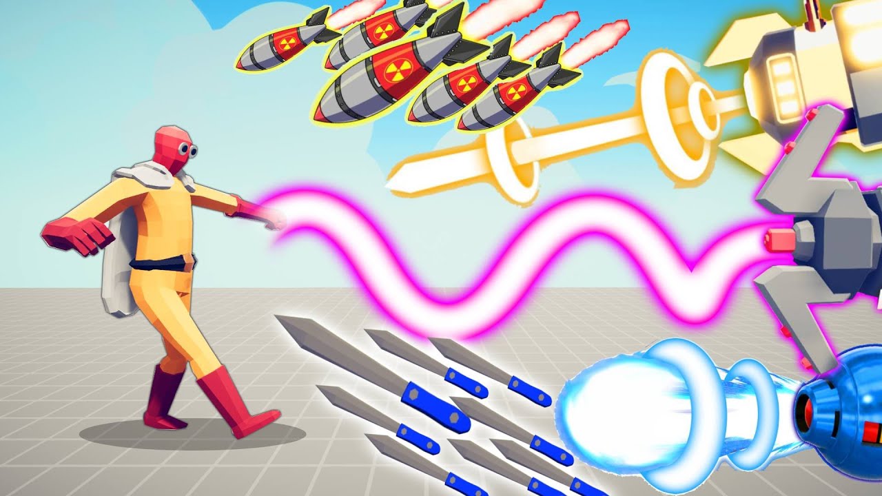 SAITAMA vs EVERY OVERPOWERED WEAPON ( PART 2 )| TABS - Totally Accurate Battle Simulator