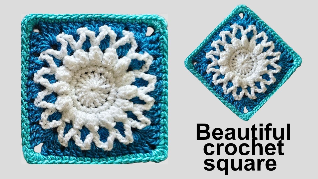 OMG😍Such An Amazing Crochet Square For Blankets and Throw👉Step by Step Tutorial👉 Beginners@sara1111