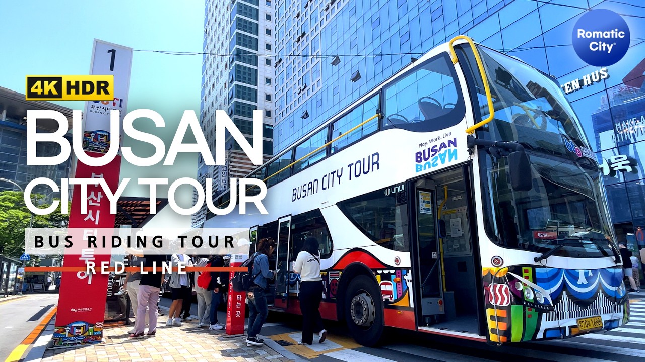 BUSAN City Tour Bus Tour From Busan Station Via Haeundae in 2hours : Korea Travel -4K60fps[Ultra HD]