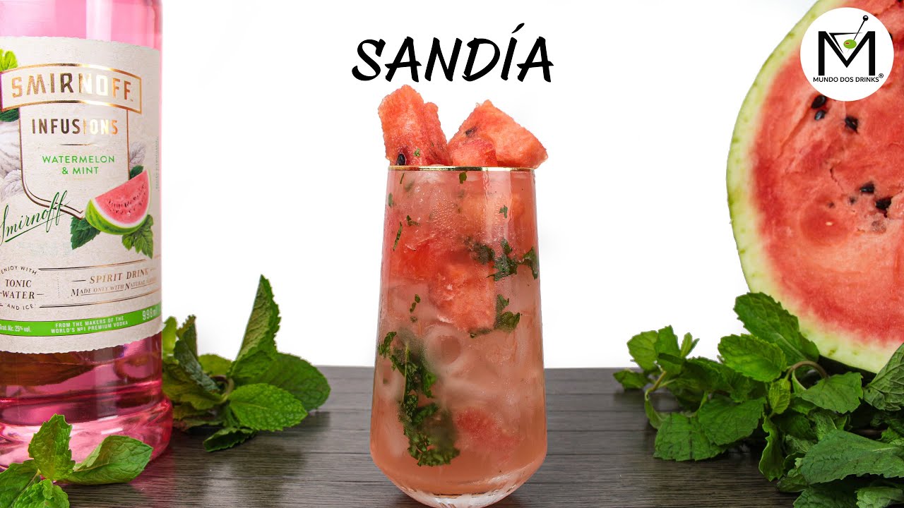 COMO FAZER O SANDÍA -  DRIK COM MELANCIA, HORTELÃ E VODKA