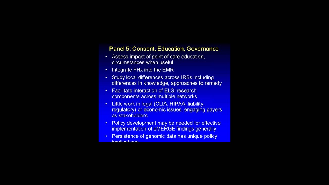 Summary and Recommendations for Future Directions - Teri Manolio
