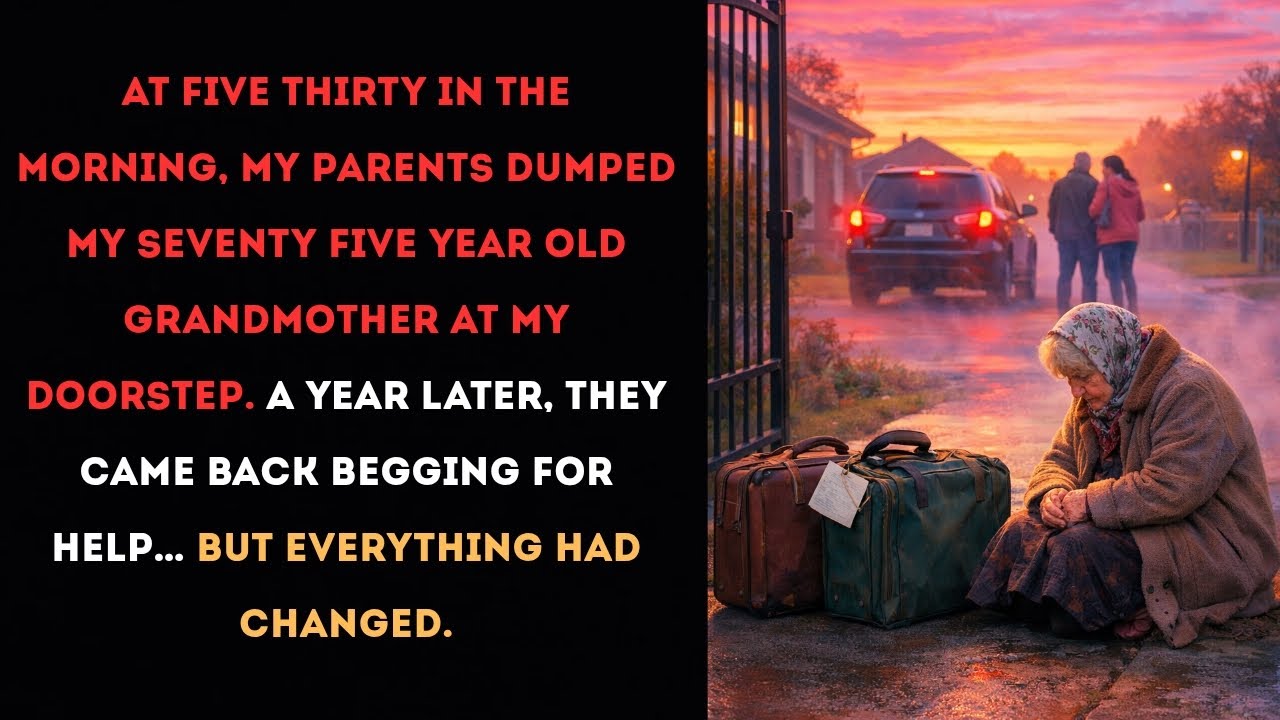 At five thirty in the morning, my parents dumped my seventy five year old grandmother at my doorstep