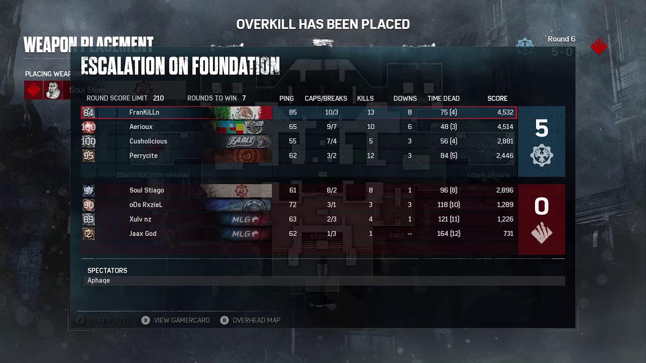 Gears 4 Scrims 5v