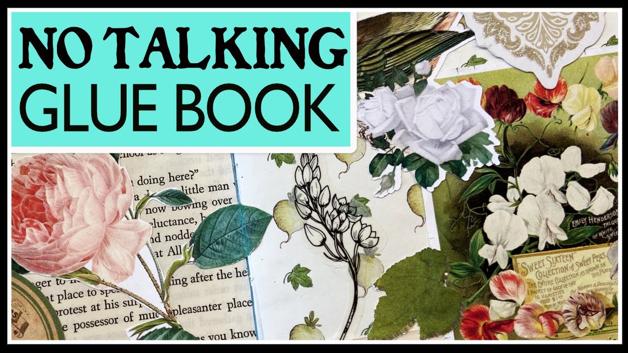 NO TALKING GLUE BOOK - How to Create Beautiful Easy Glue Book Pages in Minutes