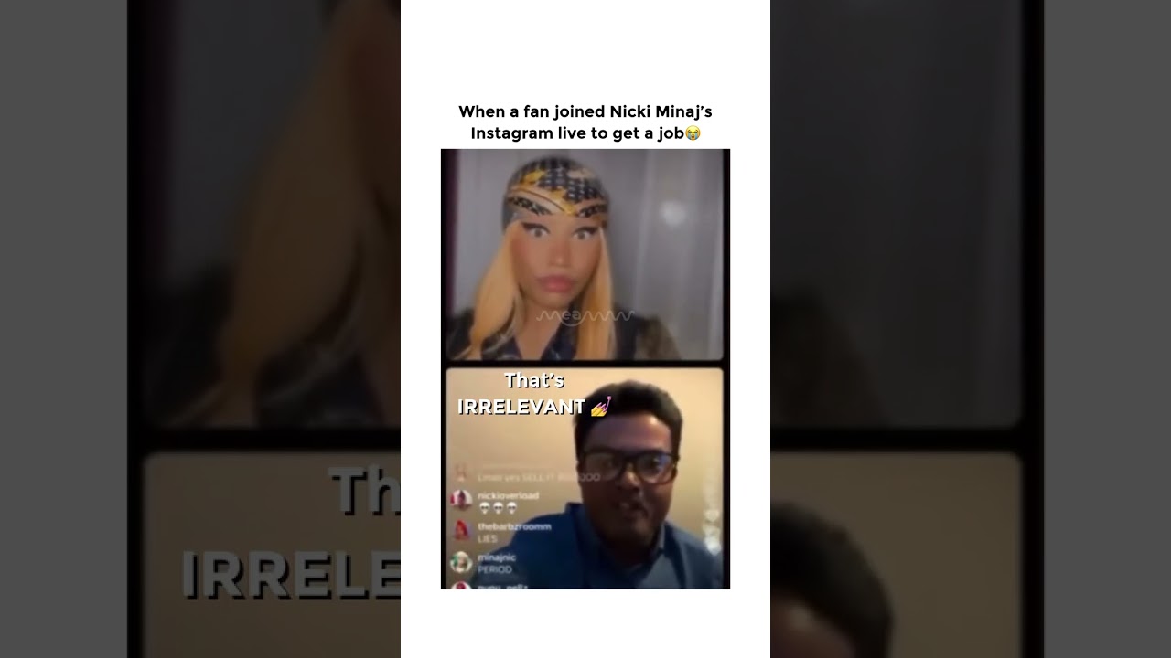 Ники Минаж проходит собеседование на работу в прямом эфире в Instagram!