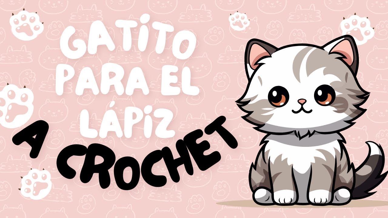 😺🐾 ¡A los niños les encantará este gatito tejido para sus lápices!