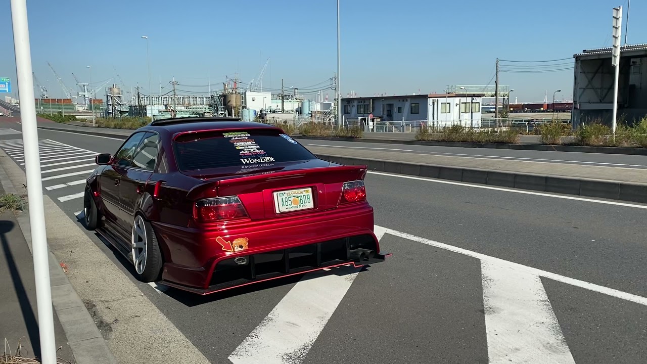 風間オートKAZAMA & D-MAX F1マニⅡJZX100 1JZ-GTE チェイサー　chaser 排気音　直管　exhaust マフラー