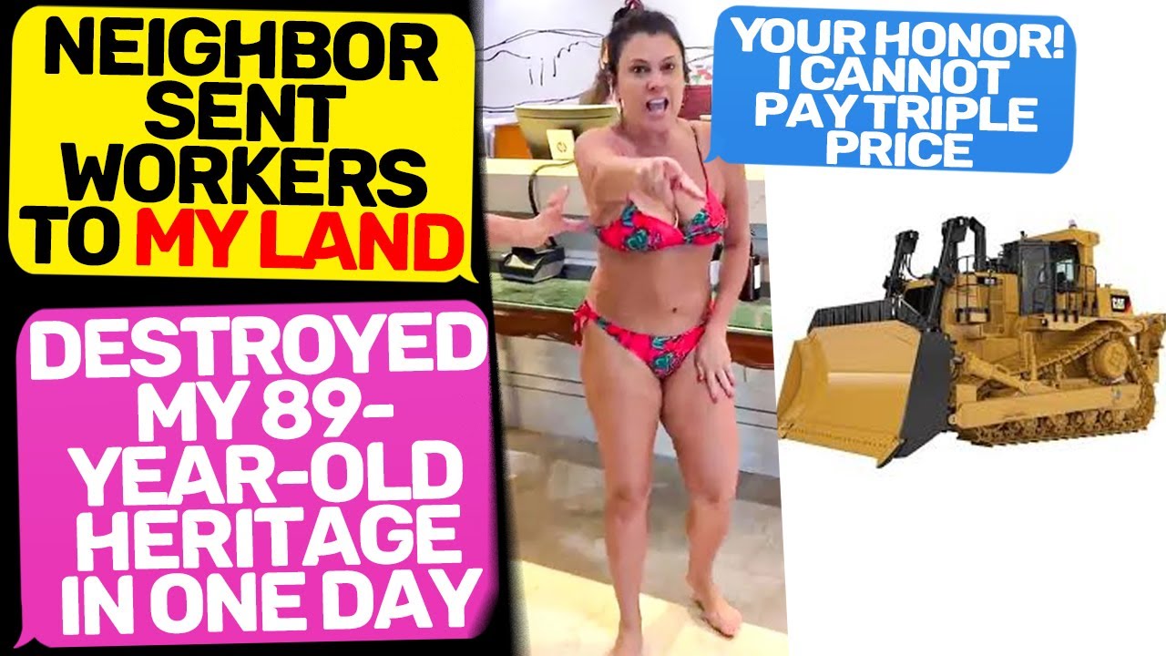 Smug Karen neighbor destroyed my property! Your Honor, I am the Owner of Land r/MaliciousCompliance