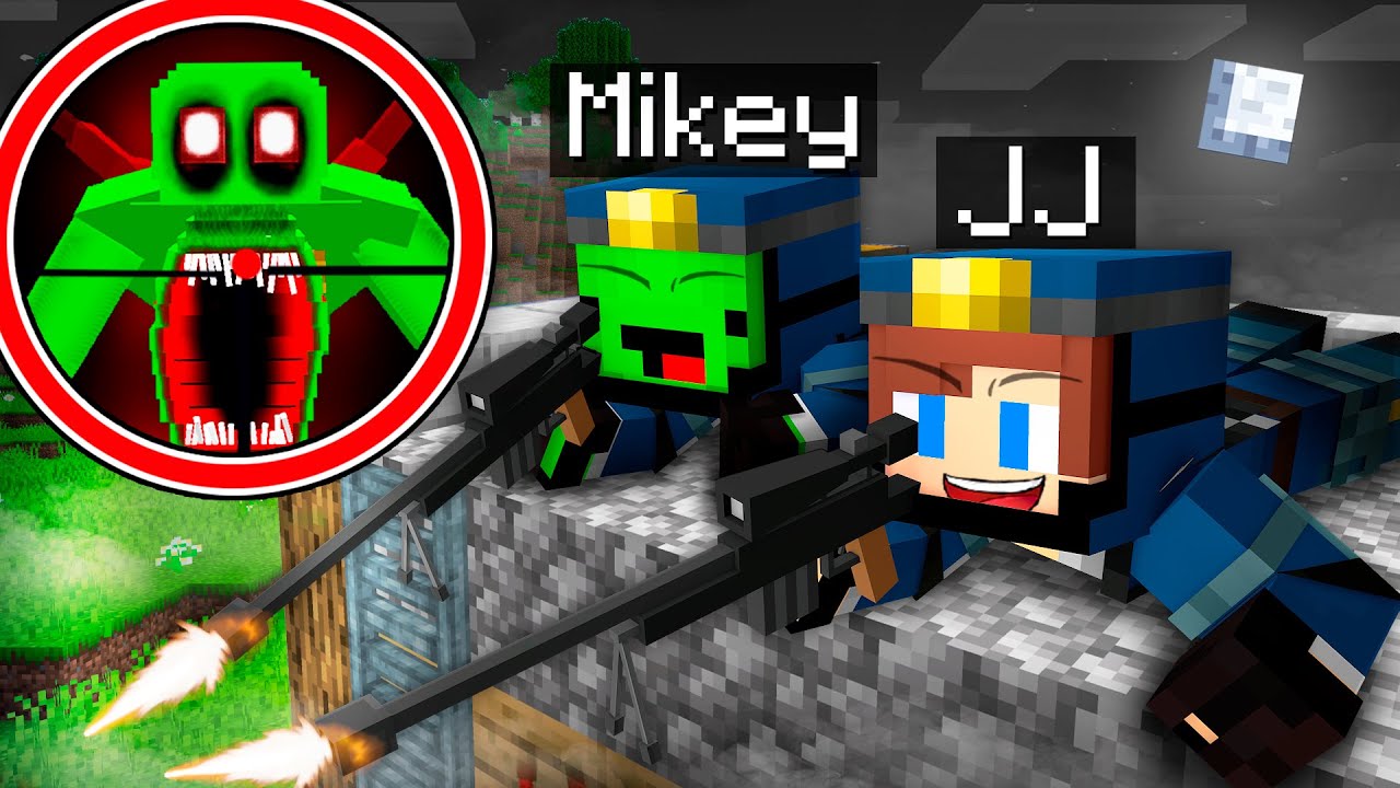 JJ and Mikey Became FBI SNIPERS and hunted the GHOUL MIKEY in Minecraft! - Maizen