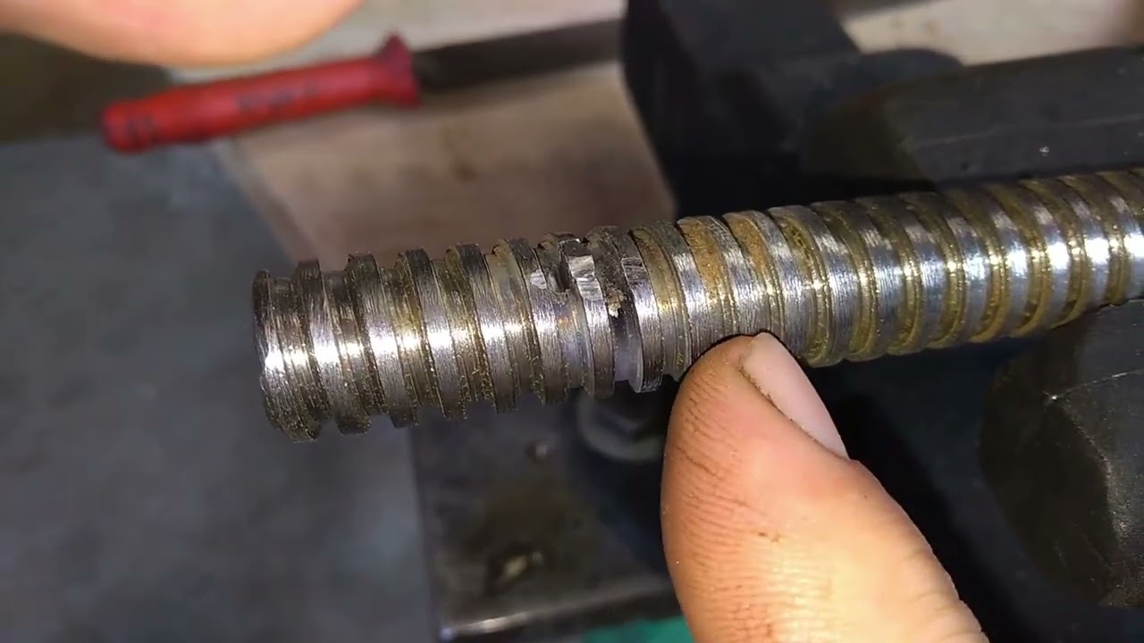 FEITO UMA PORCA COM O PRÓPRIO USO DO FUSO PARA USAR NO POLICORTE.