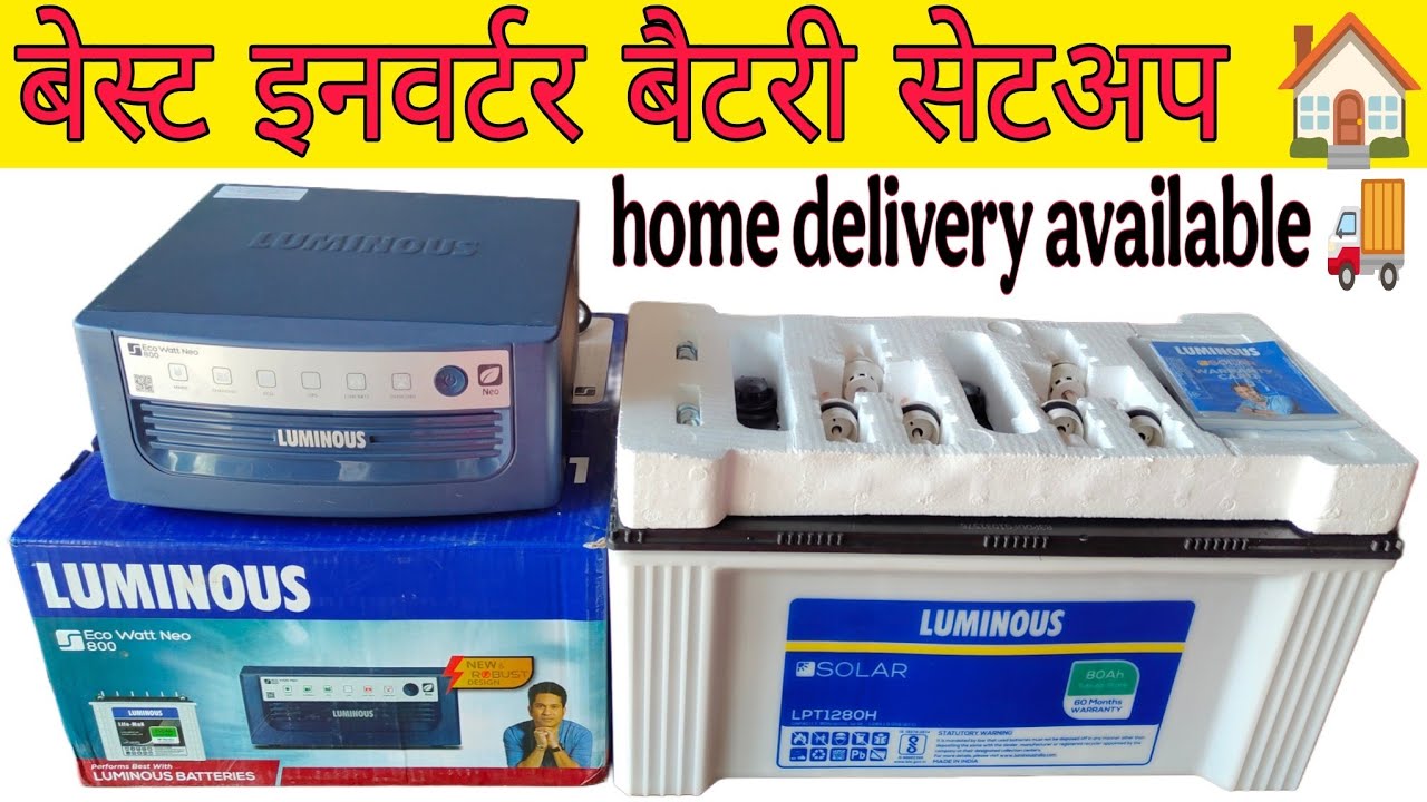 Luminous Inverter Battery Combo Unboxing | 80Ah Solar Battery with Eco Watt Neo 800