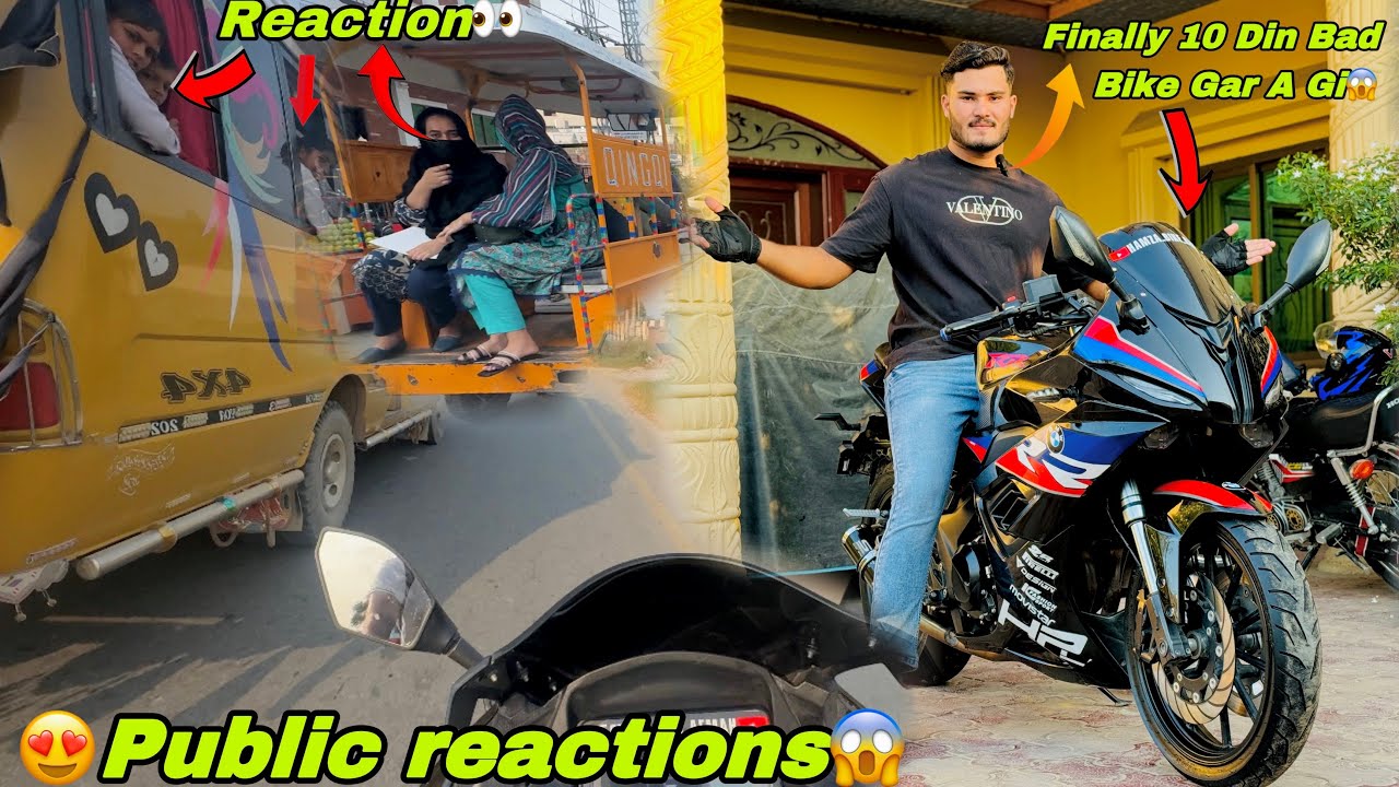 Finally 10 din bad bike gar a gi😇|| public reaction on superbike😱|| kids crazy reaction on superbike