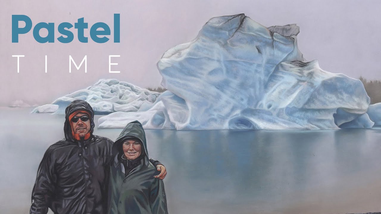 Iceberg Scene in Soft Pastel - Timelapse