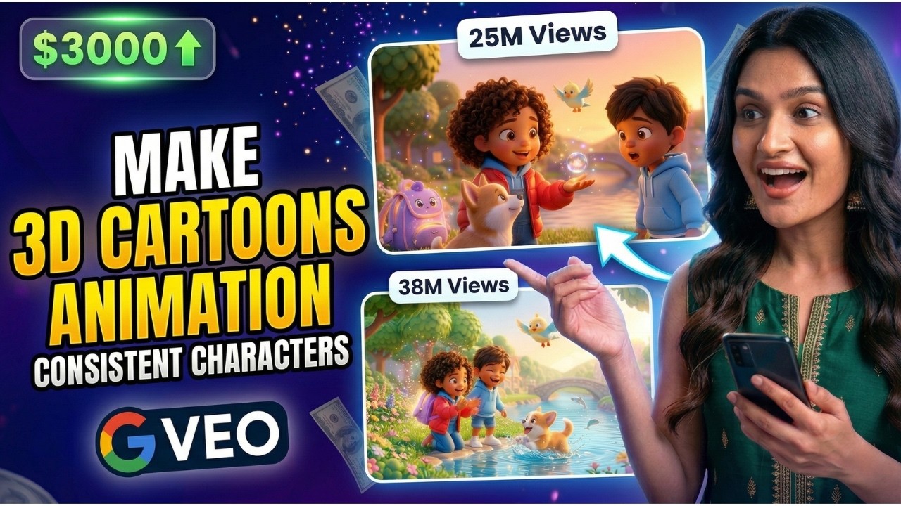 How to Create 3D AI Cartoon Animation with Consistent Characters (Free AI Workflow)