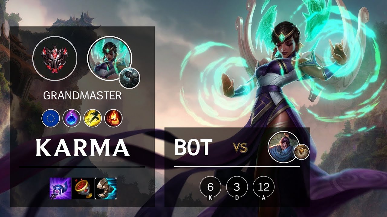 Karma Bot vs Yasuo - EUNE Grandmaster Patch 10.5