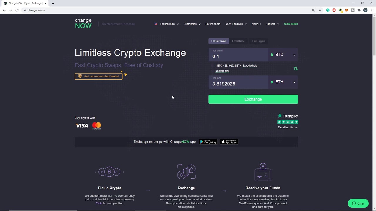 How to swap cryptocurrencies on ChangeNow