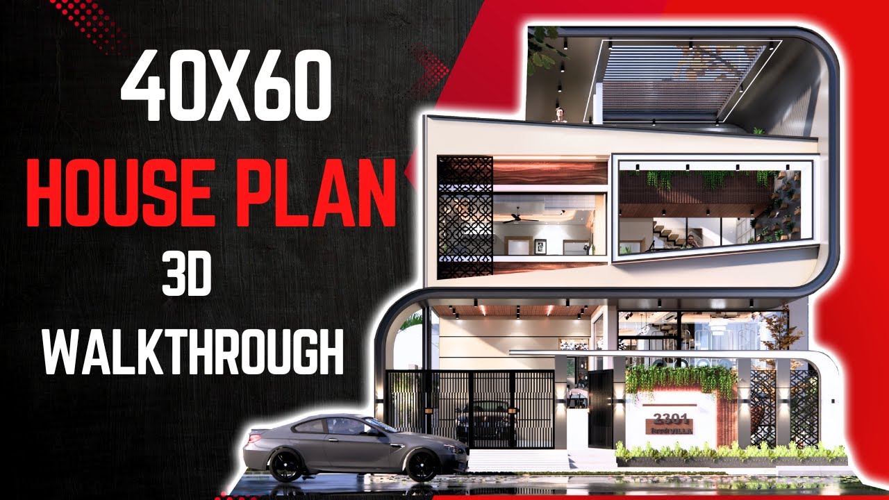 Khidki Villa | 12x18 Meters | 40x60 House plan 3D Walkthrough | 265 Gaj | 2400 sqft || DV Studio