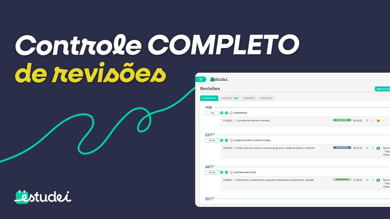 08 - Revis&otilde;es: Controle Completo | Estudei