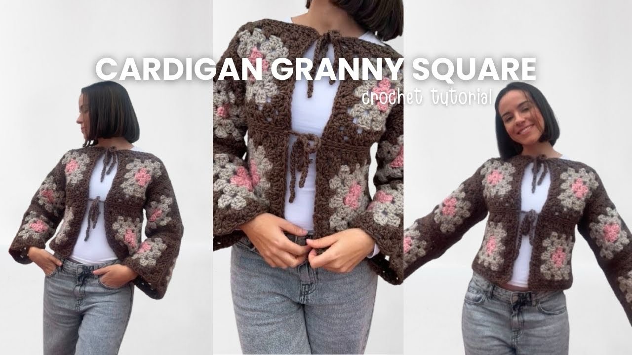 GRANNY SQUARE CARDIGAN FÁCIL! Aprende Paso a Paso con Este Tutorial Completo