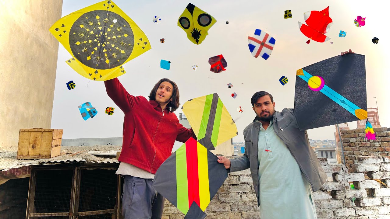 Kite cutting challenge with friends | kite catching | bohot maza aya ❤️ | नया गट्टू अनबॉक्सिंग🔥