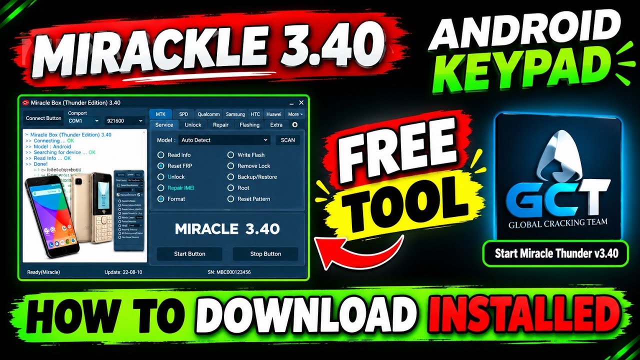 Miracle Digital 3.40 Free Tool 🔥 Keypad & Android Unlock | IMEI Repair 100% Working