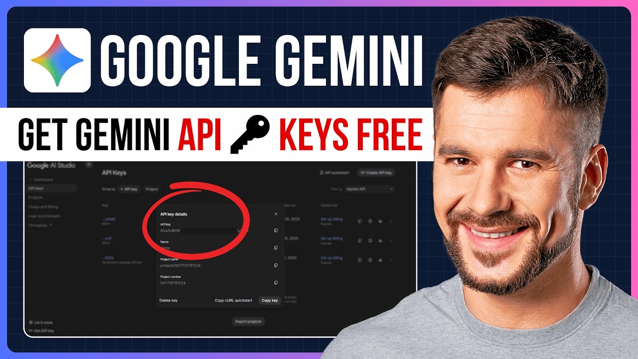 Как получить API-ключ Gemini БЕСПЛАТНО (2026) | Как получить API-ключ Gemini в Google AI Studio