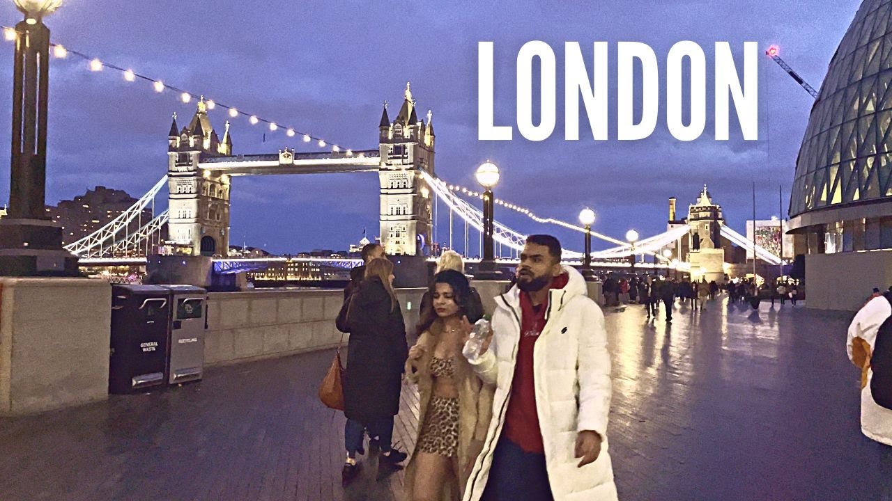 London Tower Bridge Waking Tour | London Night Walk 2023 4K HDR