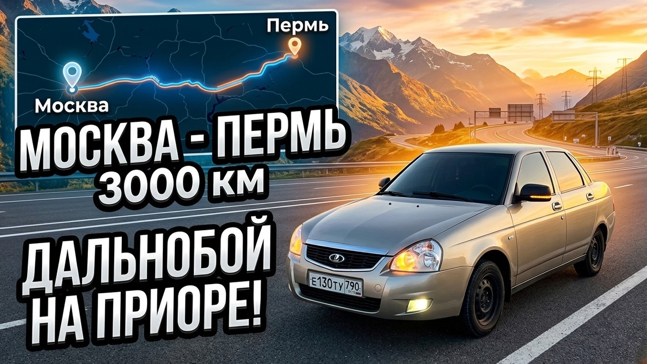3000 км НА ПРИОРЕ НА СТУЧАЩЕМ МОТОРЕ | ДОЕДЕТ? | ЕДЕМ В ПЕРМЬ