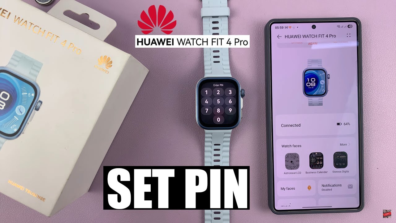 Как установить PIN-код на Huawei Watch Fit 4 / Fit 4 Pro