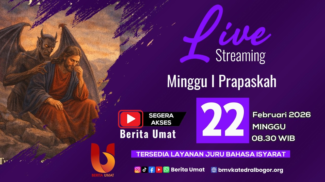 Misa Minggu I Pra-Paskah (22 Februari 2026) 🧏🏼 | Gereja BMV Katedral Keuskupan Bogor