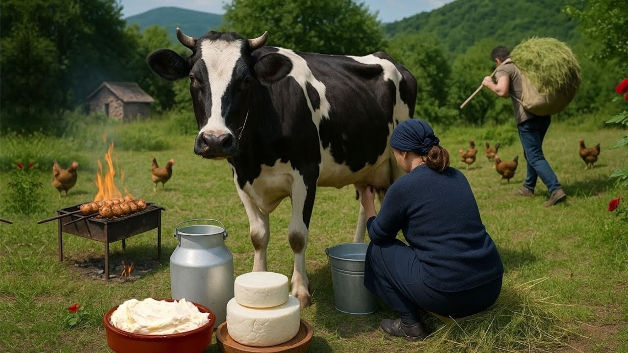 AZERBAIJAN Mountain Village Life | Shepherding Sheep & Traditional Cheese Making
