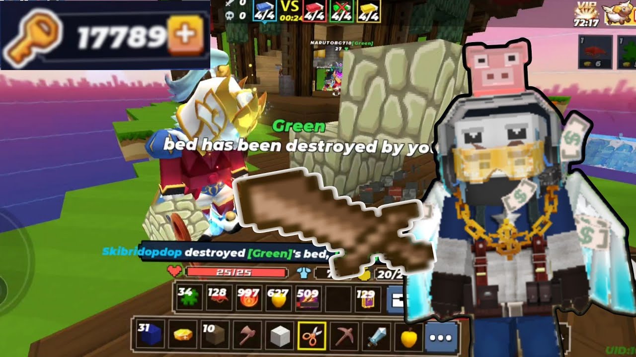 Hacker Gameplay after Upgrading Runes !! Bedwars {Blockman GO}