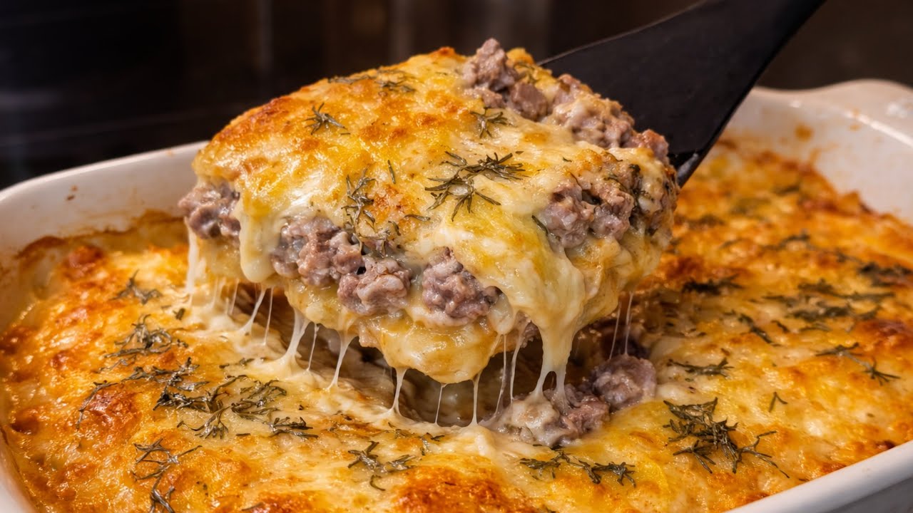 Easy Cheesy Potato & Beef Bake – Creamy Comfort Food Everyone Loves