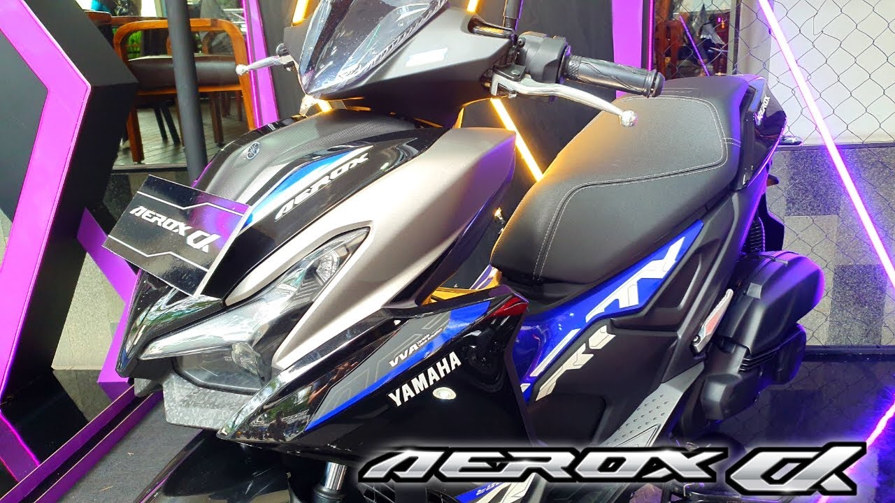 Новый Yamaha AEROX Alpha 2025 года в черном цвете — спортивный скутер MAXi для начинающих!