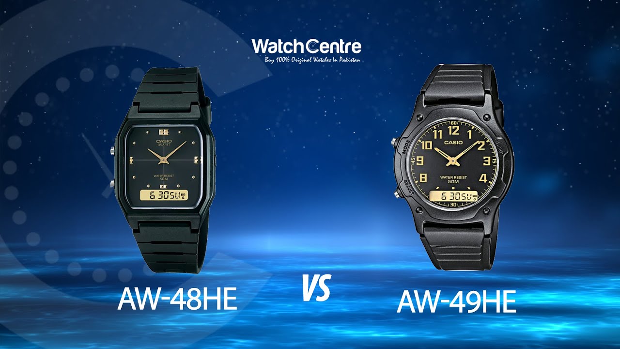 AW-48HE-1B vs AW-49HE-1B, Casio Classic Vintage Watches Comparison Video